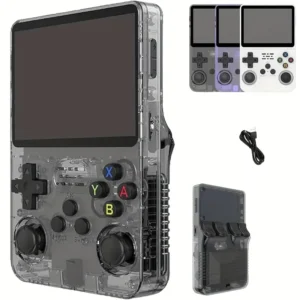 Tragbare Handheld-Spielkonsole – 3,5" IPS-Display, Linux-System, wiederaufladbar, Tausende klassische Spiele