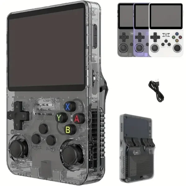 Tragbare Handheld-Spielkonsole – 3,5" IPS-Display, Linux-System, wiederaufladbar, Tausende klassische Spiele